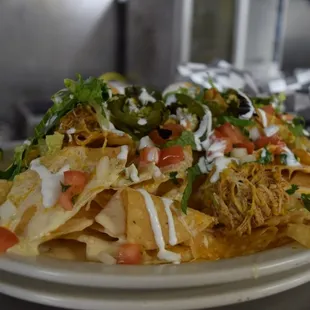 a plate of nachos