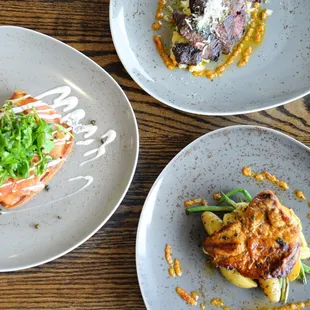 Several of Chef Jim's Entrées