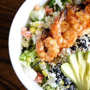 Shrimp Brochette Southwest Salad