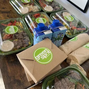 a variety of food items