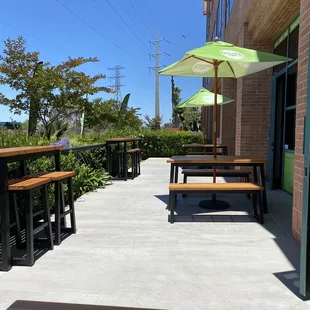 Outdoor patio seating