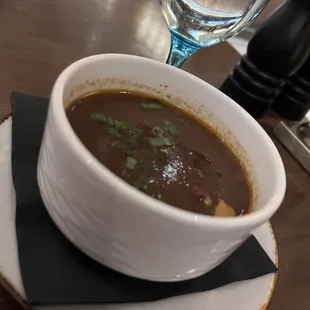 Chicken and Sausage Gumbo...little salty but was pretty good