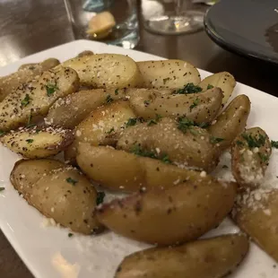 Duck grease fingerling potatoes