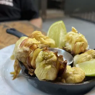 Fried Artichokes were excellent. $8 on happy hour