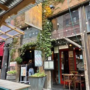 outside of a restaurant