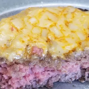 A bit rare for medium burger