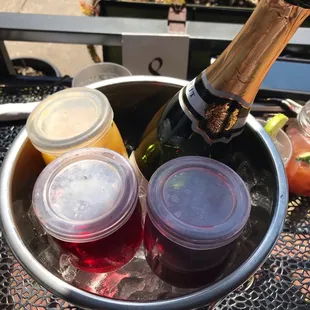 Mimosa flight, the blackberry juice was so good