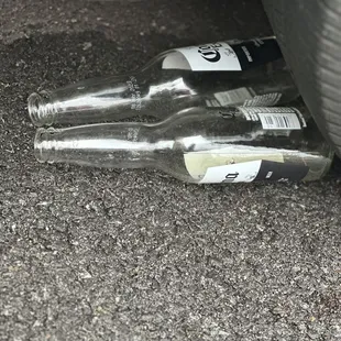 Beer bottles found behind my car