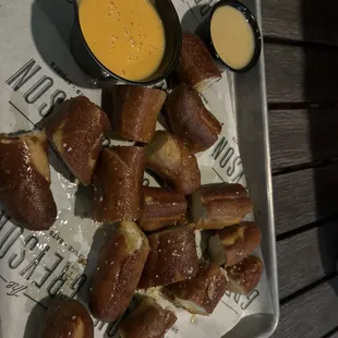 Pretzel bite appetizer