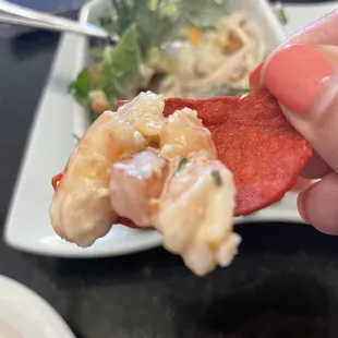 Plenty of shrimp and fish