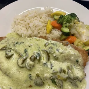 Jalapeno Sea Bass Fillet. Lightly breaded jalapeño sauce was not spicy it was full of flavor.