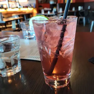 Vodka Sprite and cranberry- tall