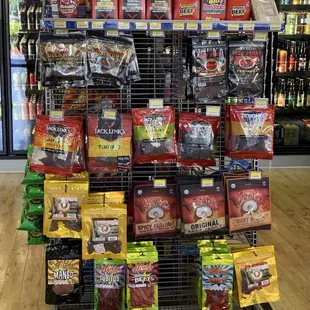 a display of snacks