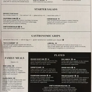 Menu as of November 10, 2024
