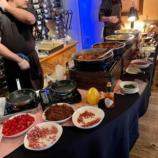 Omelet and pasta station  Photo credit: John De Lorenzo