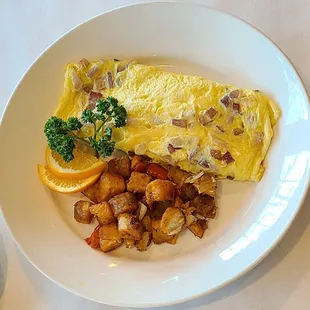 Cheese Omelette add Onions