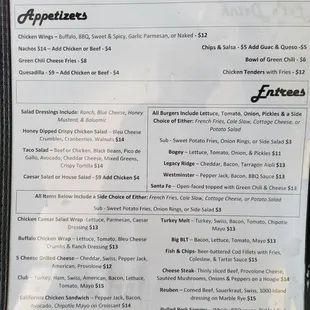 Newest menu 3-6-2022