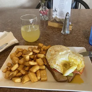 Avocado Toast and Mimosa