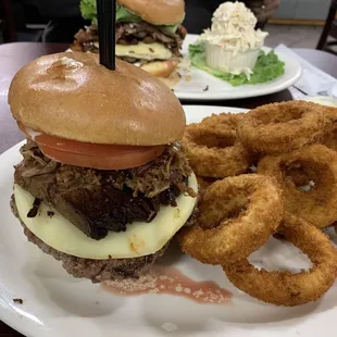 Big papa burger added onion rings