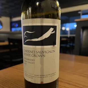 a bottle of wine