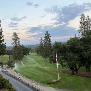Great views of the gold course and mountains from our table on the patio.