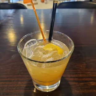 a glass of orange juice