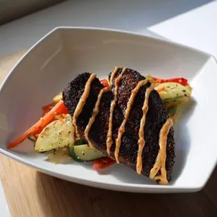 Blackened Chicken with fresh vegetables