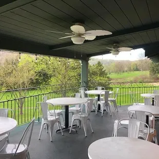 Enjoy outdoor dining with beautiful views.