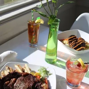 Steak and Chicken. Great for date night.