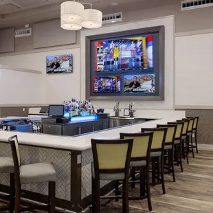 the bar and television