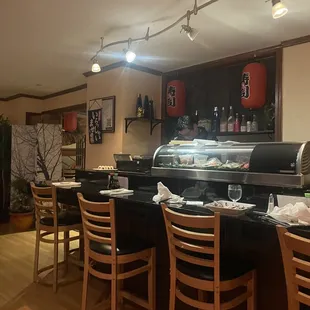 Sushi area upstairs!