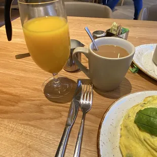 Coffee and orange juice