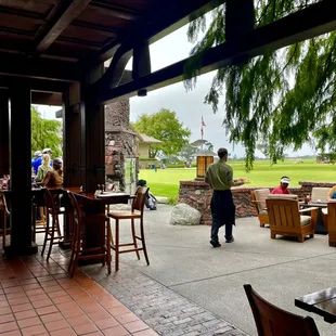 View of part of the outdoor dining area !