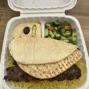 Ground Beef Kabob Plate