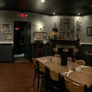 Back of the restaurant