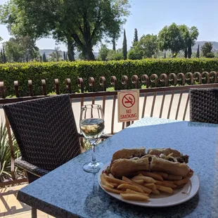 The Philly cheesesteak and The view!