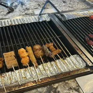 Enjoying grilling pinoy street food