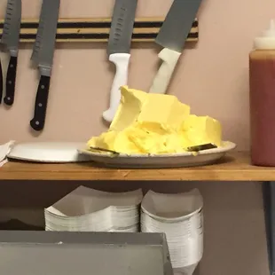 No trans fats here.  You know you're getting great country cooking when they go through this much butter.