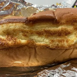 Look at the crispy, toasted effect on the split English bun!