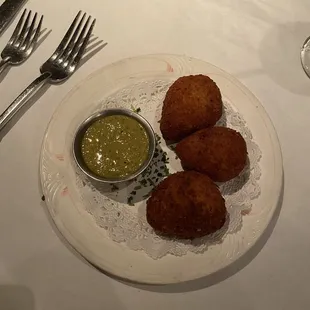 Chicken and cheese croquette