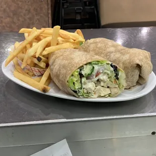 Chicken Wrap &amp; Fries