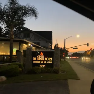 the entrance to the restaurant