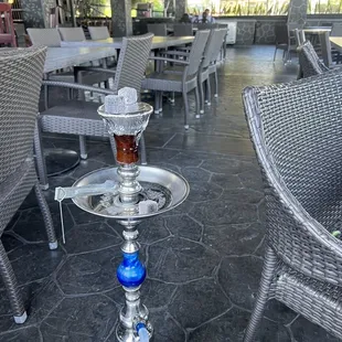 a glass of tea on a tray