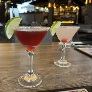 Pomegranate and lemon drop martini