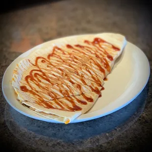 a crepe on a plate