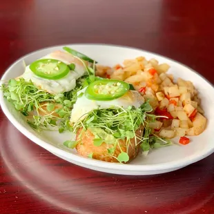 a plate of food on a table