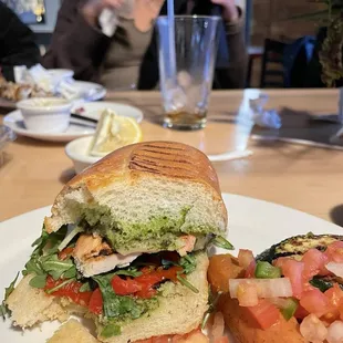 Chicken panini. Bland and skimpy.