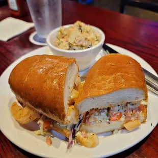Shrimp Po boy sandwich