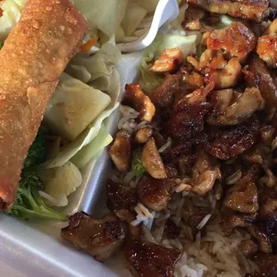 #1 + a chicken egg roll