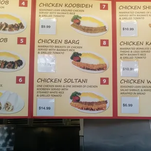 ramen and noodles, menu